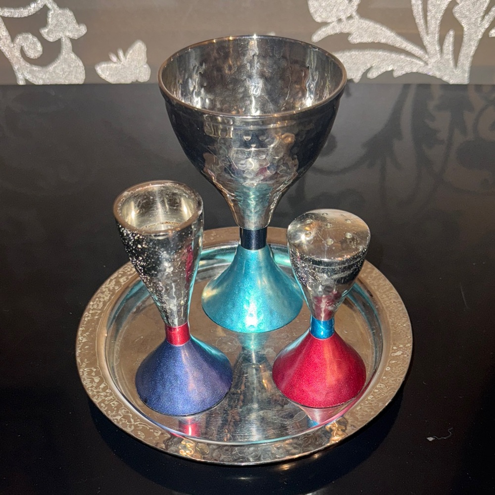 Silver and Colorful Havdalah Set